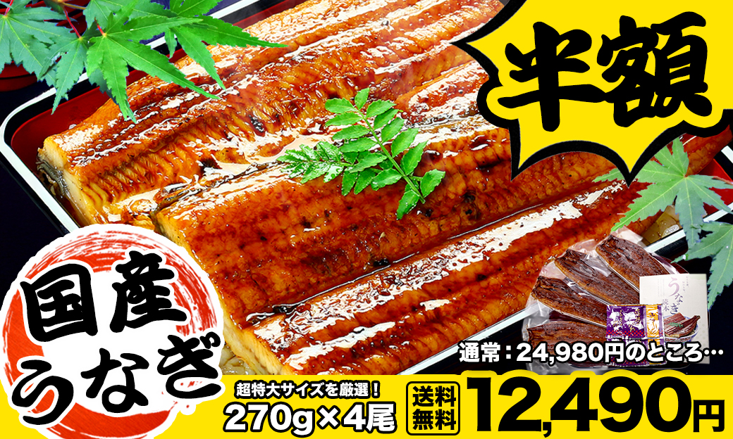 うなぎ270g4尾