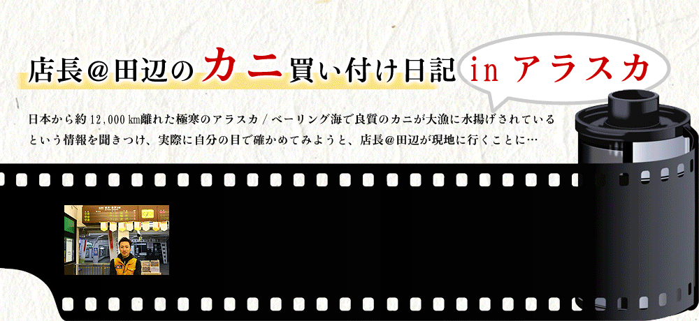 店長＠田辺のカニ買い付け日記inアラスカ