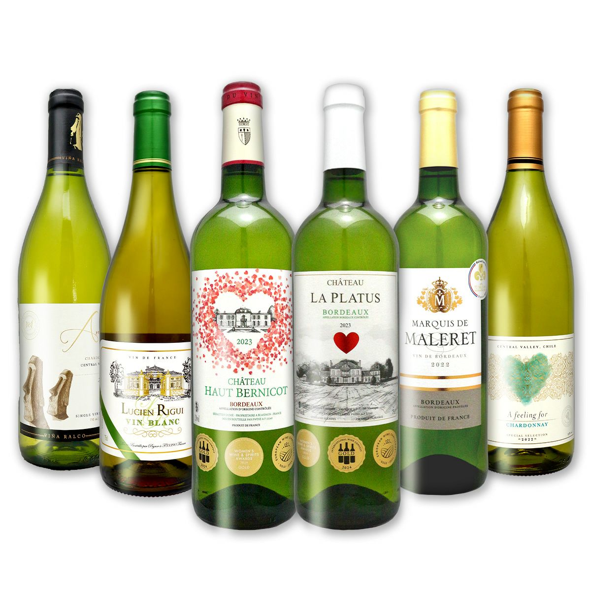 白だけ厳選！ 3冠金賞2本入り！ 魚介に合う 白ワイン 飲み比べ セット