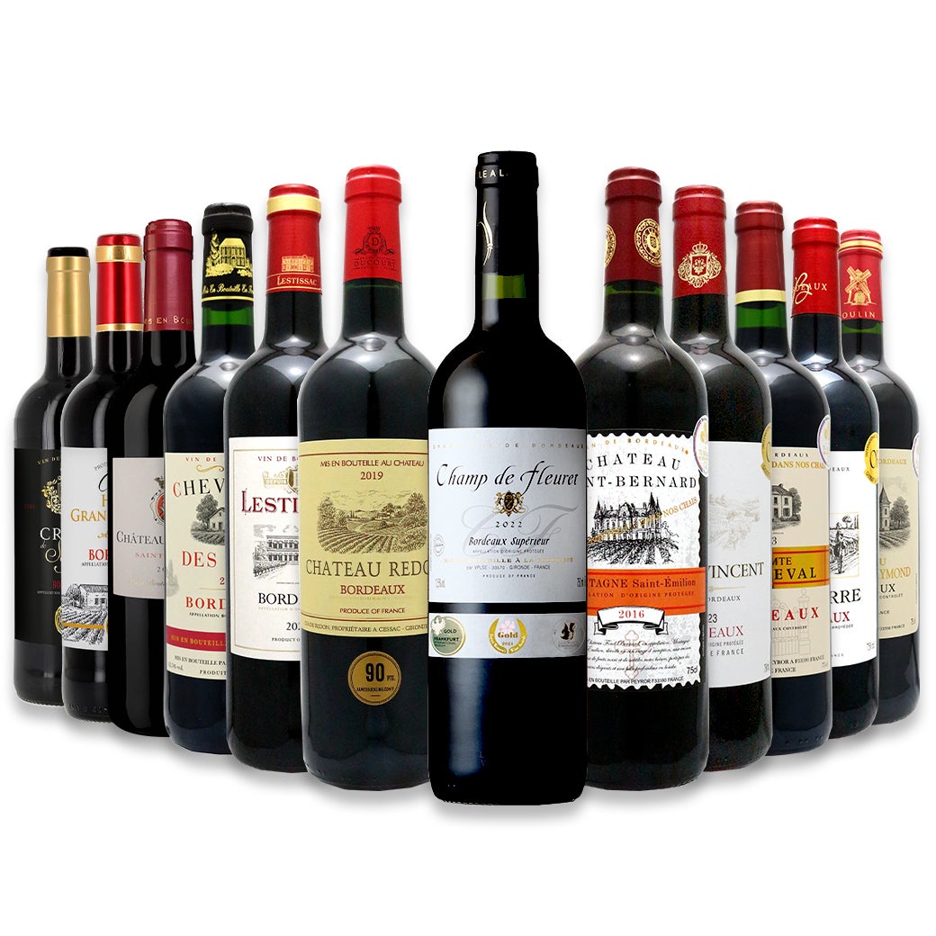 ボルドー金賞 AO格付　赤セレクション 12本セット 750ml　ｖ3 格上産地入り！金賞ボルドー厳選 赤ワイン 12本セット [ 750ml 12本